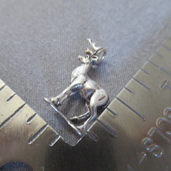 Sterling Silver Stag Charm, Patronus Deer Buck - Picture 7 of 8